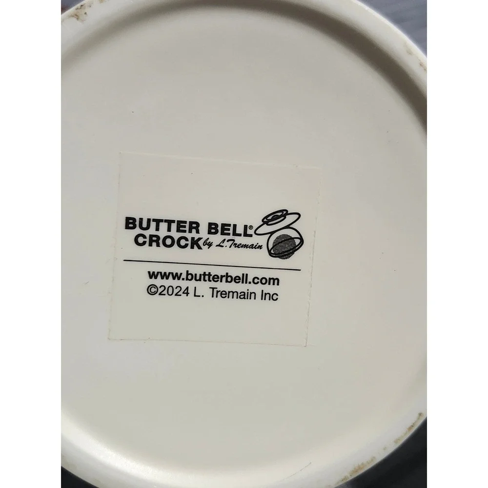 Butter Bell Crock by L Tremain Matte Ivory Ceramic French Butter Keeper Ivory